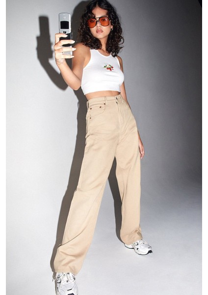 Mad Girls Bej Palazzo Jean MG1247 fırsatları