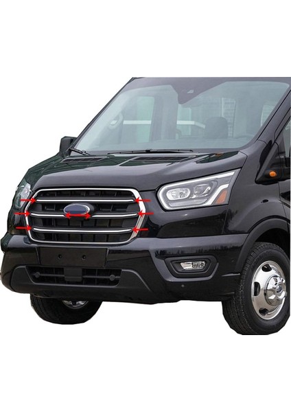 Ford Transit 2019 Ön Panjur 4 Parça Paslanmaz Çelik