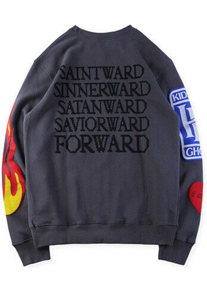 Mad Girls Antrasit Baskılı Oversize Sweatshirt MG1207 fiyatları