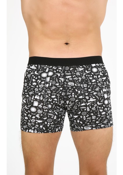FPB8001 Desenli Erkek Boxer