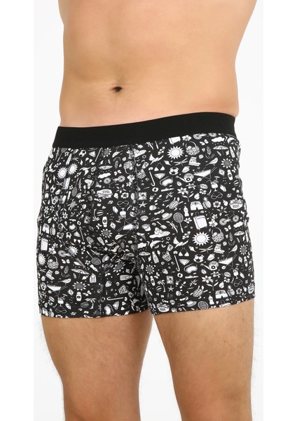 FPB8001 Desenli Erkek Boxer