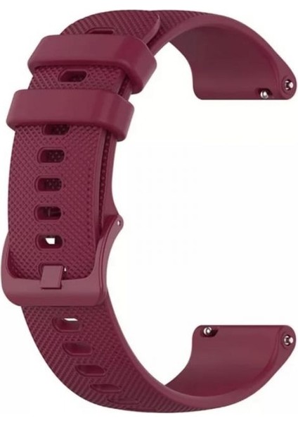 Amazfit Gtr 3 Pro Kordon Benekli Kancalı Silikon Mürdüm