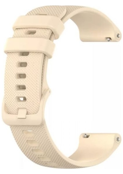 Amazfit Gtr 3 Kordon Benekli Kancalı Silikon Bej