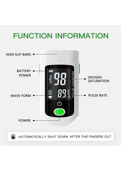 Parmak Ucu Nabız Oksimetresi Kan Oksijen Doygunluğu (Yurt Dışından)