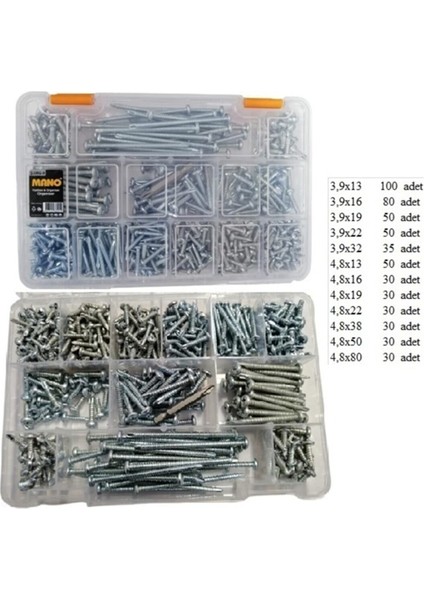 Ysb Matkap Uçlu Vida Seti 547 Parça