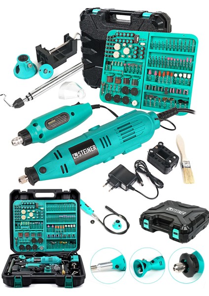 Y 400W 352 Parça 6 Kademe Devir Ayarlı Hobi Gravür Seti Mini Taşlama