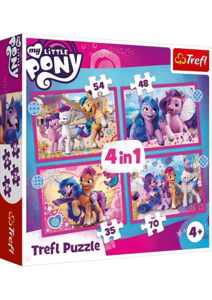 Trefl Puzzle Colorful Ponıes 4 In 1 Çocuk Puzzle (35+48+54+70 Parça)