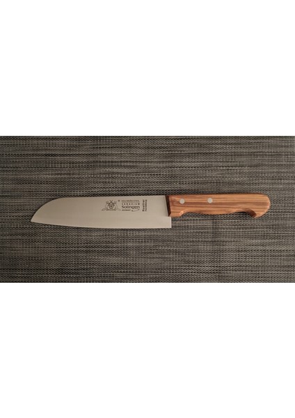 Zeytin Saplı Profesyonel Büyük Santoku Bıçağı 20 cm