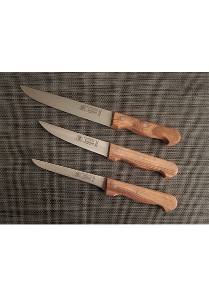 Zeytin Saplı Profesyonel Şef Bıçağı 3'lü 20/15/15 cm fiyatları