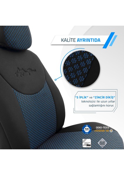 Attraction Design Airbag Dikişli Özel Tasarım Oto Koltuk Kılıfı Tam Set