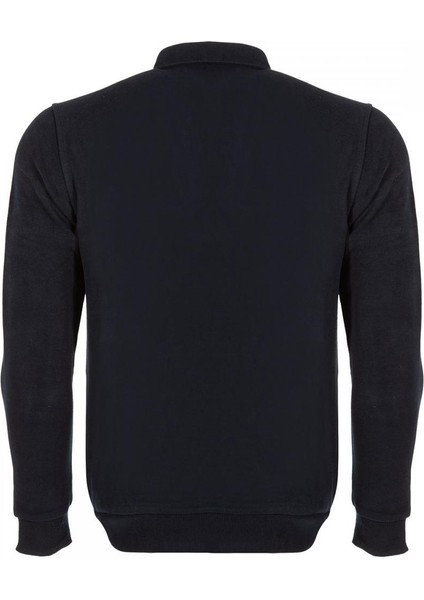 Büyük Beden Polo Yaka Sweatshirt-KS1707