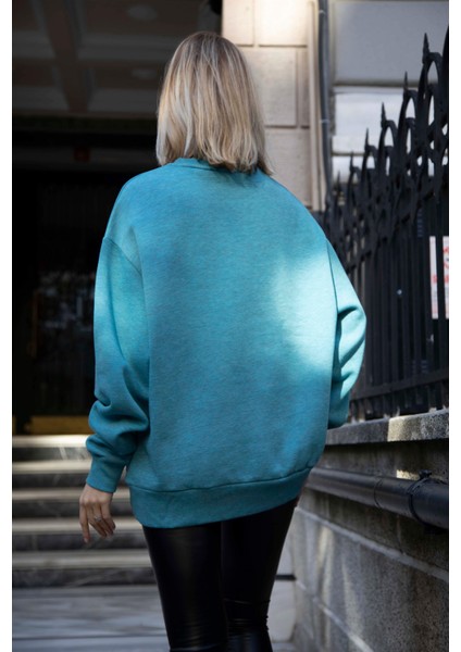 Kadın Bisiklet Yaka Sweatshirt modelleri