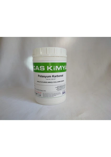 Cas Kimya Potasyum Karbonat 500 gr