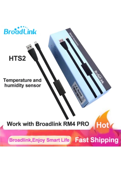 Broadlink Hts2 Sıcaklık ve Nem Sensörü  Broadlink Rm4 Pro ve Mini Rm4  ile Çalışır