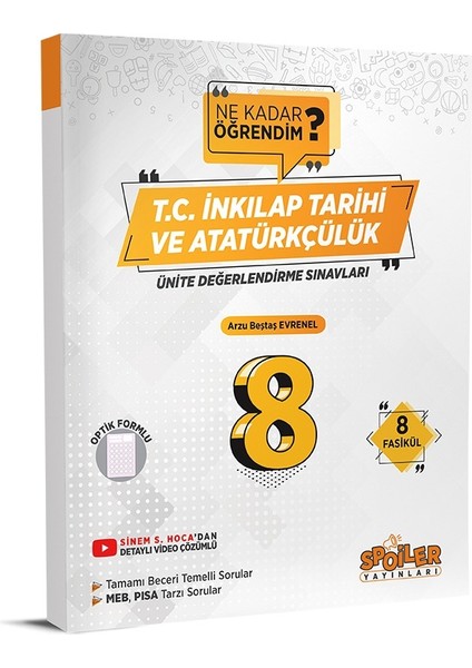 Spoiler 8. Sınıf Inkılap Tarihi Ne Kadar Öğrendim Üds Yeni 2022