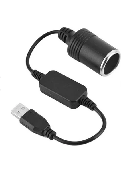 USB 2.0 Oto Çakmaklık Çevirici 5V 2A To 12V 800MA