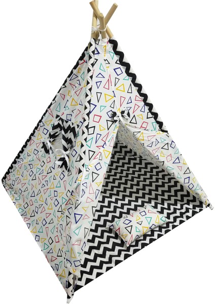 %100 Pamuk Ahşap Çocuk Oyun Çadırı Kızılderili Çadırı Oyun Evi