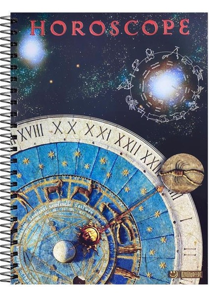 Özgün Horoscope A4 Sert Kapak Kareli Spiralli Defter 150 Yaprak