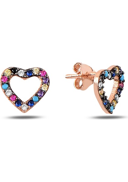 Kadın Kalp Tasarım 925 Ayar Gümüş Küpe fiyatları