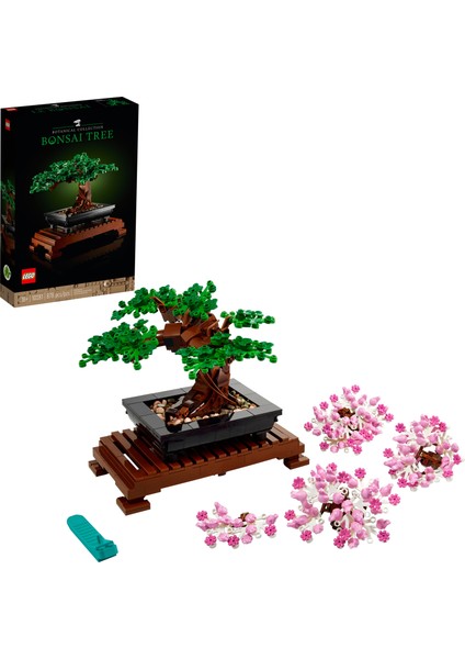 ICONS Bonsai Ağacı 10281 - Yetişkinler İçin Bitki Figürü İçeren Sergilenebilir Yaratıcı Model Yapım Seti (878 Parça)