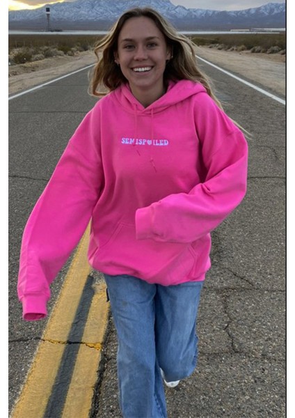 Mad Girls Pembe Sırt Baskılı Sweatshirt MG1220 fiyatları