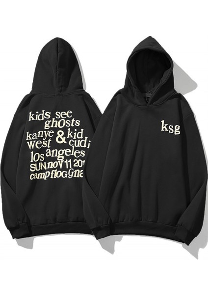 Siyah Oversize Erkek Sweatshirt 5337
