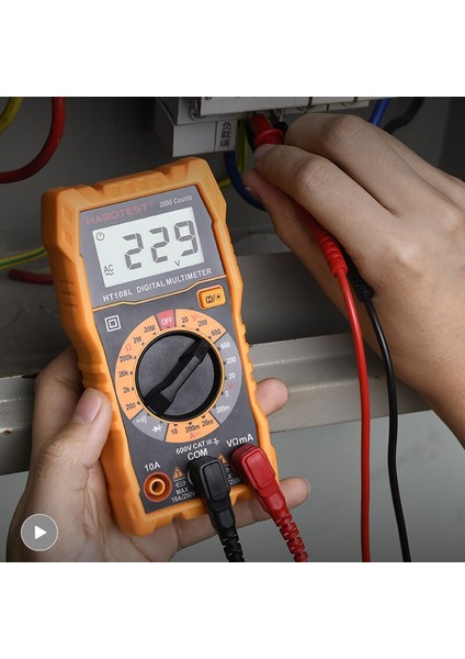 Multimetreler Dijital Profesyonel Voltmetre Akım Test Cihazı Arkadan Aydınlatmalı Elektrikli Enstrümantasyon Elektrik Voltaj Test Cihazı(Yurt Dışından)