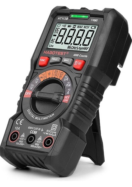 HT113B Transistör Test Cihazı Multimetre Dijital Profesyonel Otomotiv Multimetre Habotest Mini Taşınabilir True Rms Voltaj Ölçer