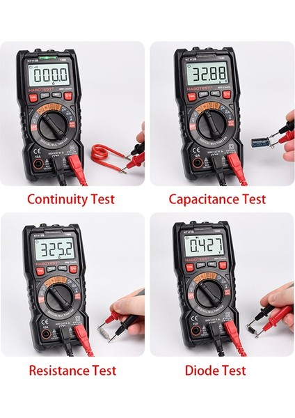 HT113B Transistör Test Cihazı Multimetre Dijital Profesyonel Otomotiv Multimetre Habotest Mini Taşınabilir True Rms Voltaj Ölçer fırsatları