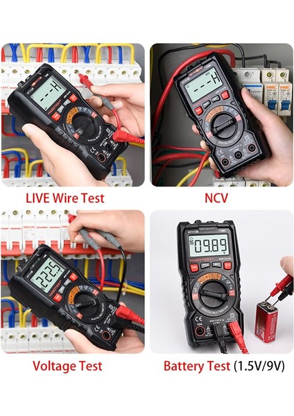 HT113B Transistör Test Cihazı Multimetre Dijital Profesyonel Otomotiv Multimetre Habotest Mini Taşınabilir True Rms Voltaj Ölçer indirimleri