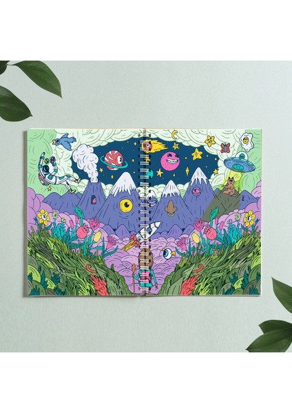 A5 Helloween Tasarım Çizgisiz Spiralli 96 Yaprak Defter PYTKDT307