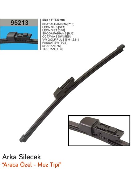 95213 Volkswagen Golf Plus 2009-2014 Arka Muz Silecek