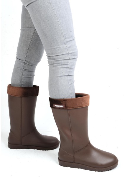 00623 Zn Kahve Termal Kürklü Kışlık Kadın Çizme Bot fiyatları