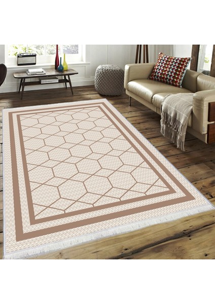 Makinede Yıkanabilir Oturma Odası Halısı Kaymaz Taban Halı 160X230CM CK-535