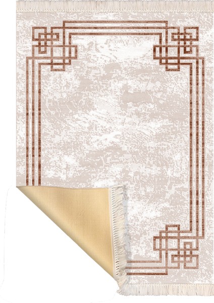 Bazaarforum Dekoratif Saçaklı Mermer Desen Yeni Model Pvc Deri Kaymaz Taban Dijital Baskı Halı 80X140CM CK-697 modelleri