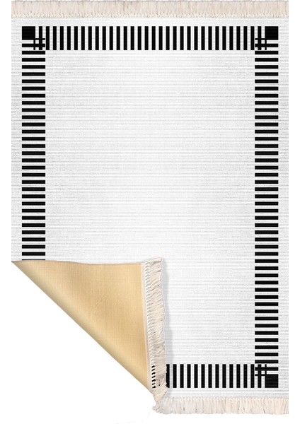 Bazaarforum Dekoratif Saçaklı Mermer Desen Yeni Model Pvc Deri Kaymaz Taban Dijital Baskı Halı 80X300 cm CK-537 modelleri