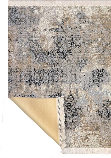 Bazaarforum Dekoratif Saçaklı Mermer Desen Yeni Model Pvc Deri Kaymaz Taban Dijital Baskı Halı 80X300 cm CK-627 modelleri