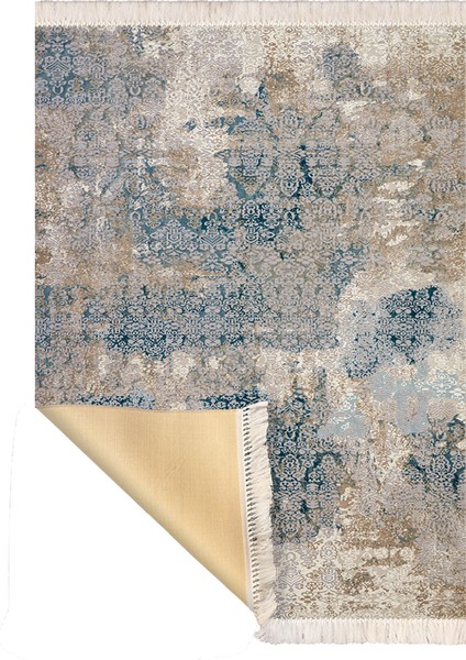 Bazaarforum Dekoratif Saçaklı Mermer Desen Yeni Model Pvc Deri Kaymaz Taban Dijital Baskı Halı 100X300CM CK-629