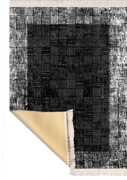 Bazaarforum Dekoratif Saçaklı Mermer Desen Yeni Model Pvc Deri Kaymaz Taban Dijital Baskı Halı 160X230CM CK-640 modelleri