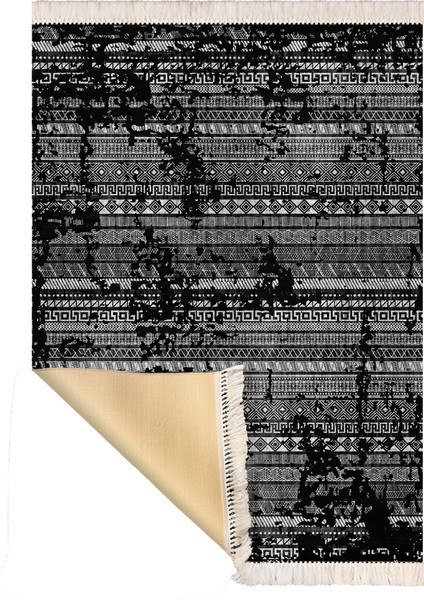 Bazaarforum Dekoratif Saçaklı Mermer Desen Yeni Model Pvc Deri Kaymaz Taban Dijital Baskı Halı 160X230CM CK-666 modelleri