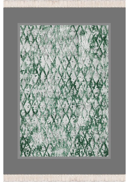 Bazaarforum Dekoratif Saçaklı Mermer Desen Yeni Model Pvc Deri Kaymaz Taban Dijital Baskı Halı 180X280CM CK-660