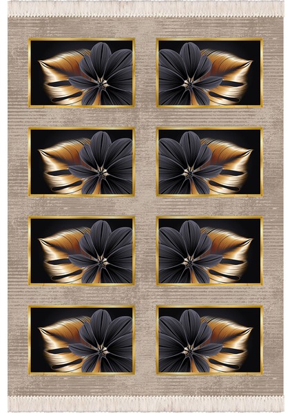 Bazaarforum Dekoratif Saçaklı Mermer Desen Yeni Model Pvc Deri Kaymaz Taban Dijital Baskı Halı 80X200CM CK-665 fiyatları