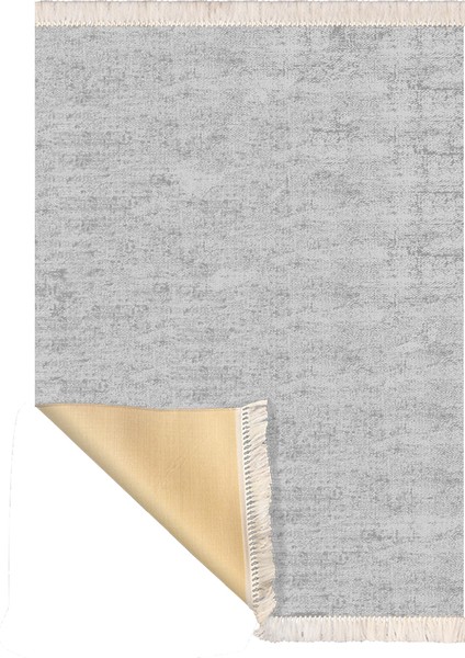 Bazaarforum Dekoratif Saçaklı Mermer Desen Yeni Model Pvc Deri Kaymaz Taban Dijital Baskı Halı 100X200 cm CK-687