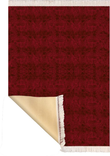 Bazaarforum Dekoratif Saçaklı Mermer Desen Yeni Model Pvc Deri Kaymaz Taban Dijital Baskı Halı 80X140CM CK-685