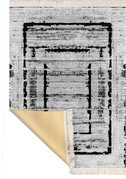Bazaarforum Dekoratif Saçaklı Mermer Desen Yeni Model Pvc Deri Kaymaz Taban Dijital Baskı Halı 80X140CM CK-695 modelleri