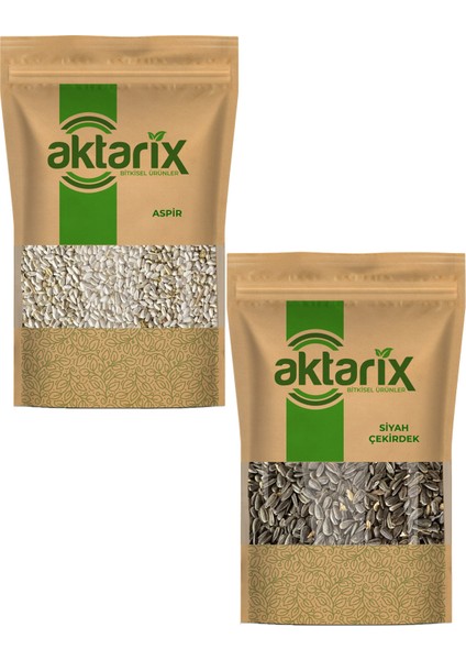 100 gr Küçük Siyah Çekirdek + 100 gr Aspir Çekirdeği Papağan Yemi