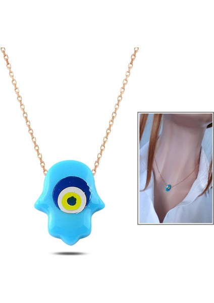 Nazar Taşlı Fatma Ana Eli Kolye