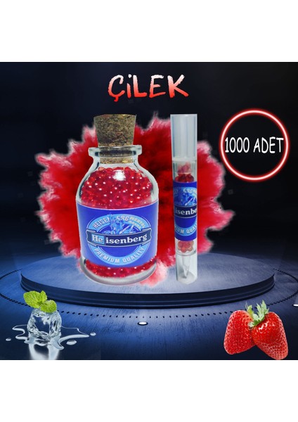 Mentol Topu 1000'li Iced Strawberry (Buzlu Çilek Aromalı)+Aplikatör