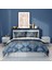 Premium Luxury Çift Kişilik Nevresim Takımı 3D Pamuk Saten Blue Damask 4