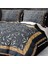 Premium Luxury Çift Kişilik Nevresim Takımı 3D Pamuk Saten Dark Leaf 3